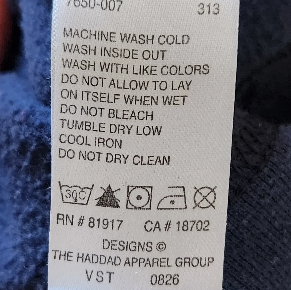 NIKE Kids Hoodie Size 6X Blue Just Do It Cotton Poly Sweatshirt Swoosh - Picture 6 of 9